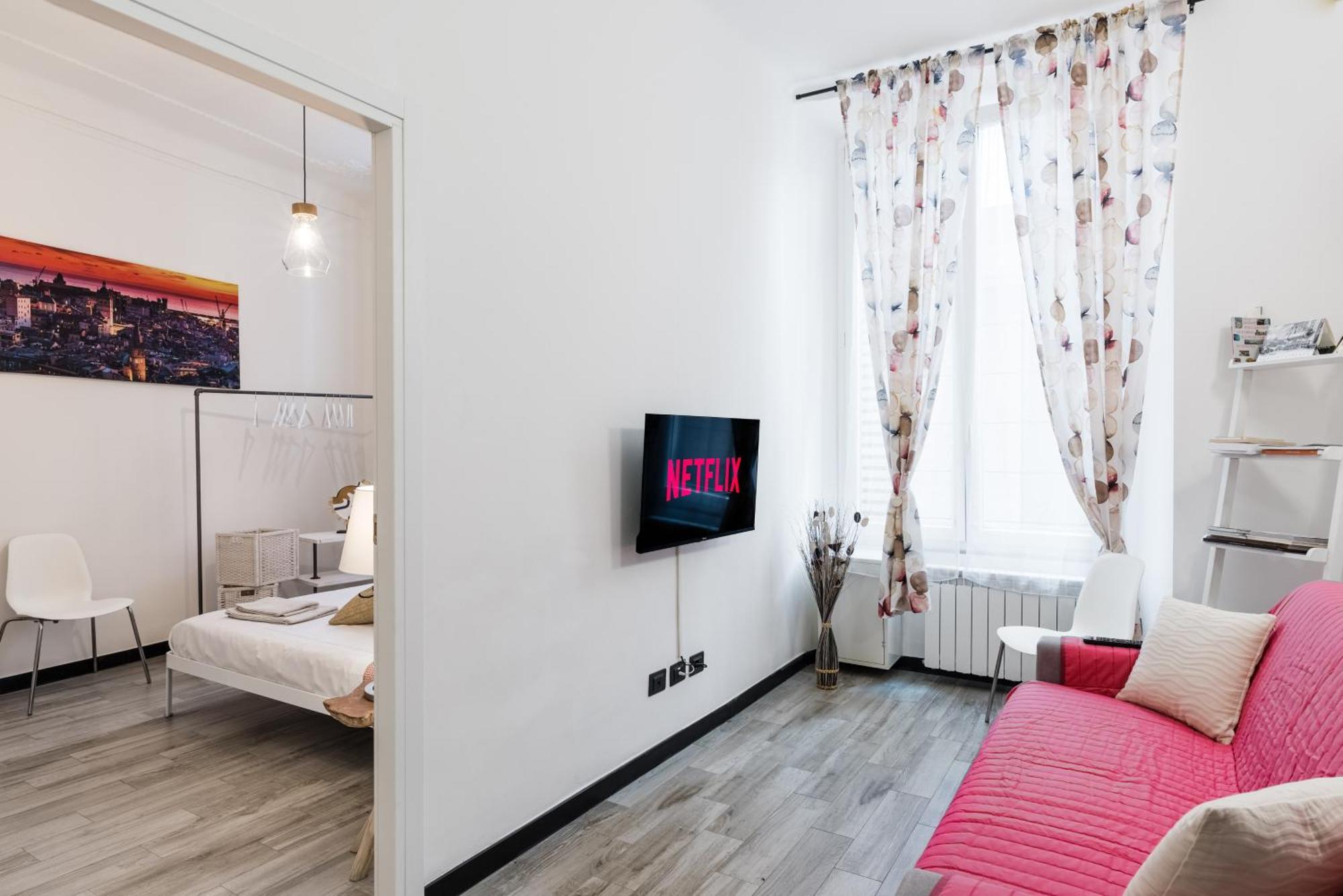Acquario 5 Minuti, 1Br , Free A-C, Wifi & Netflix "City Center" By Tilo Genoa Luaran gambar